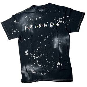 Love Tribe Juniors' Friends Black Splatter Cotton T-Shirt - Size Small - NWT
